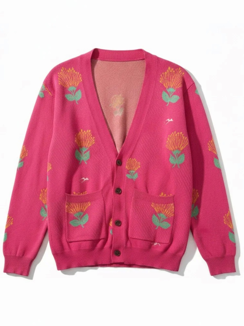 NEW Lele Hawaii ʻŌhiʻa Lehua Knit Cardigan Medium